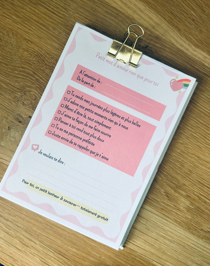 Mon petit carnet de compliments