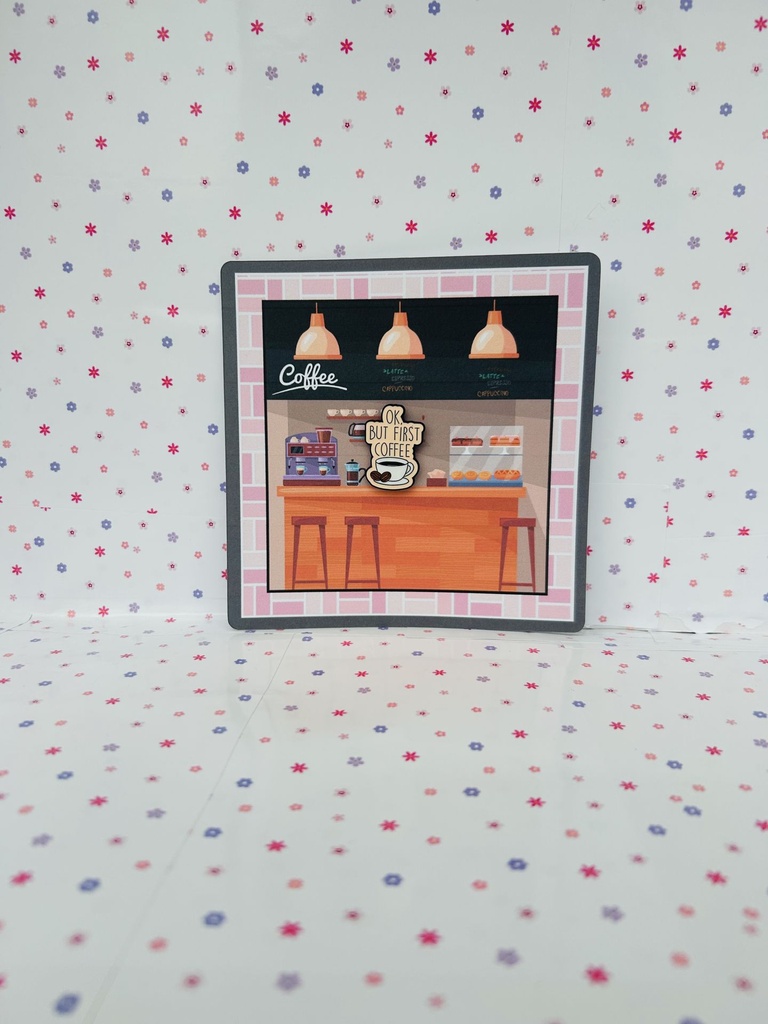Broche / Pin's "OK BUT FIRST COFFEE"