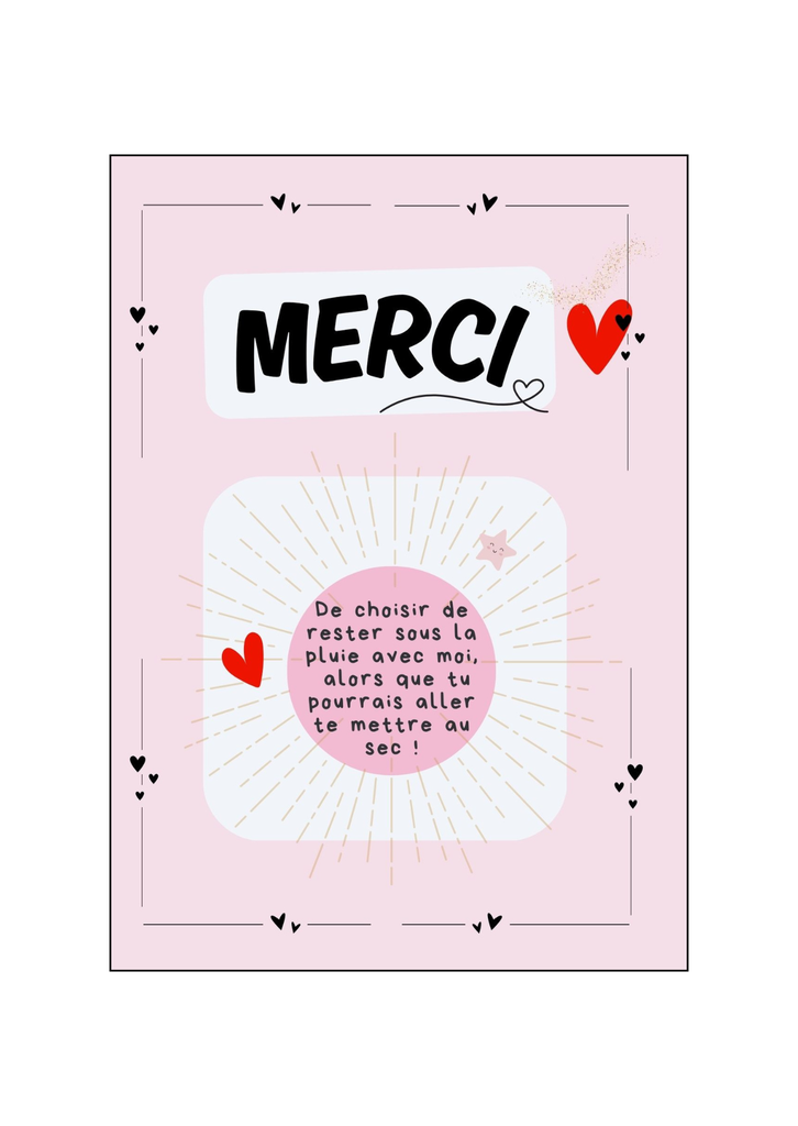 carte Merci de ...