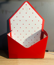 Boite enveloppe coeur rouge