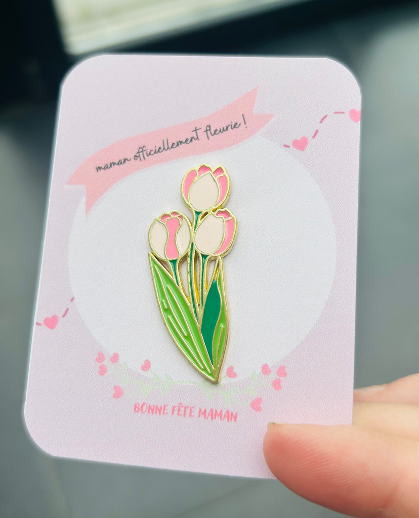 Broche/ Pins bouquet fleurs