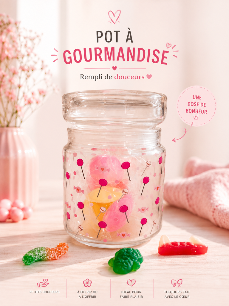 Pot à gourmandises personnalisé