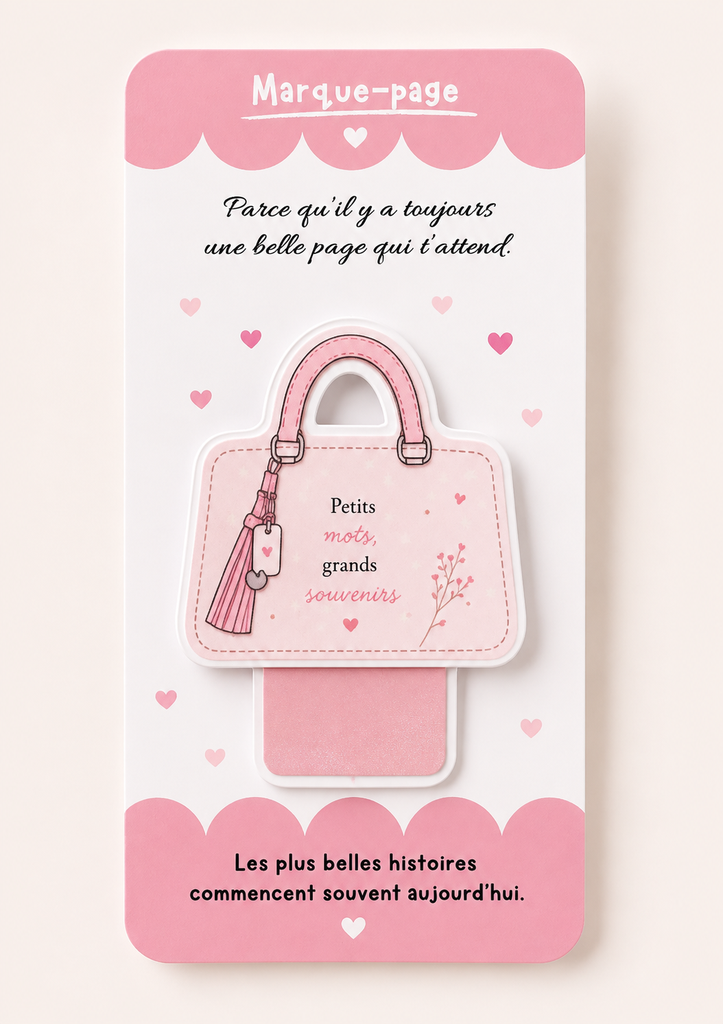 Marque-page magnétique "sac à main girly"