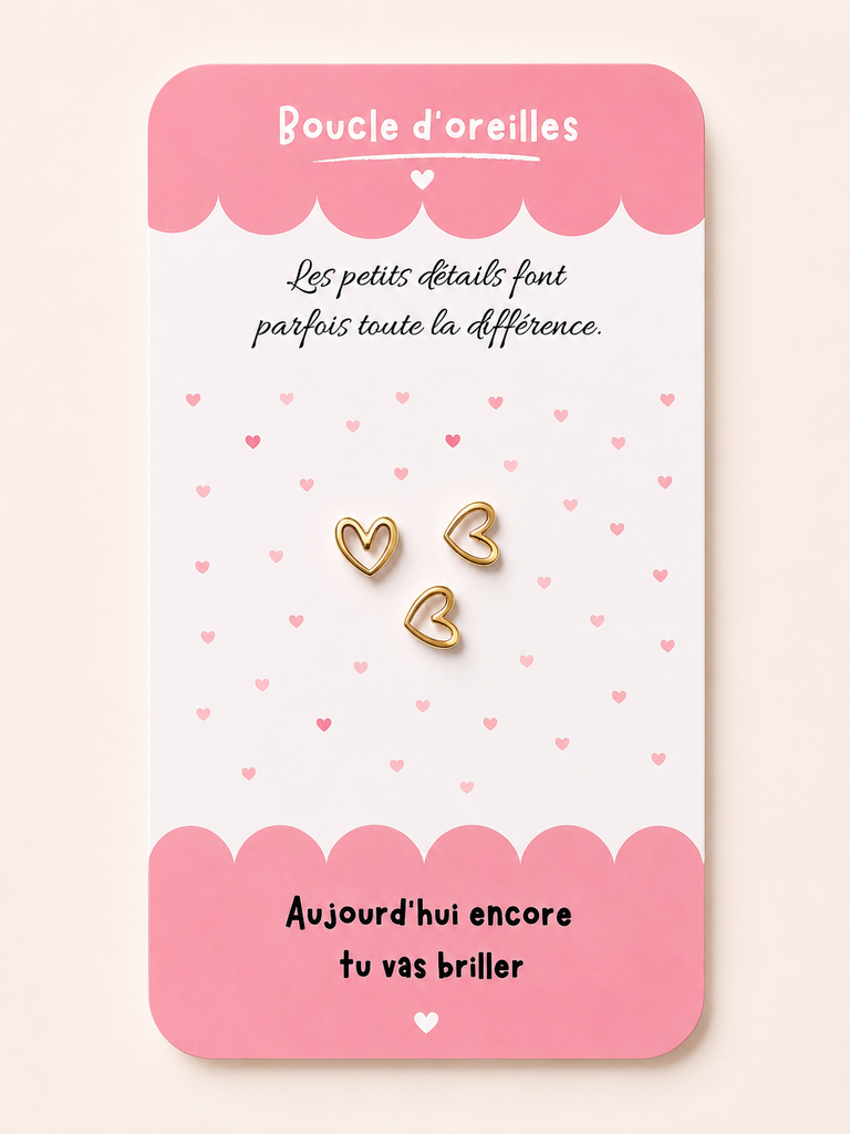 boucle d'oreilles coeurs