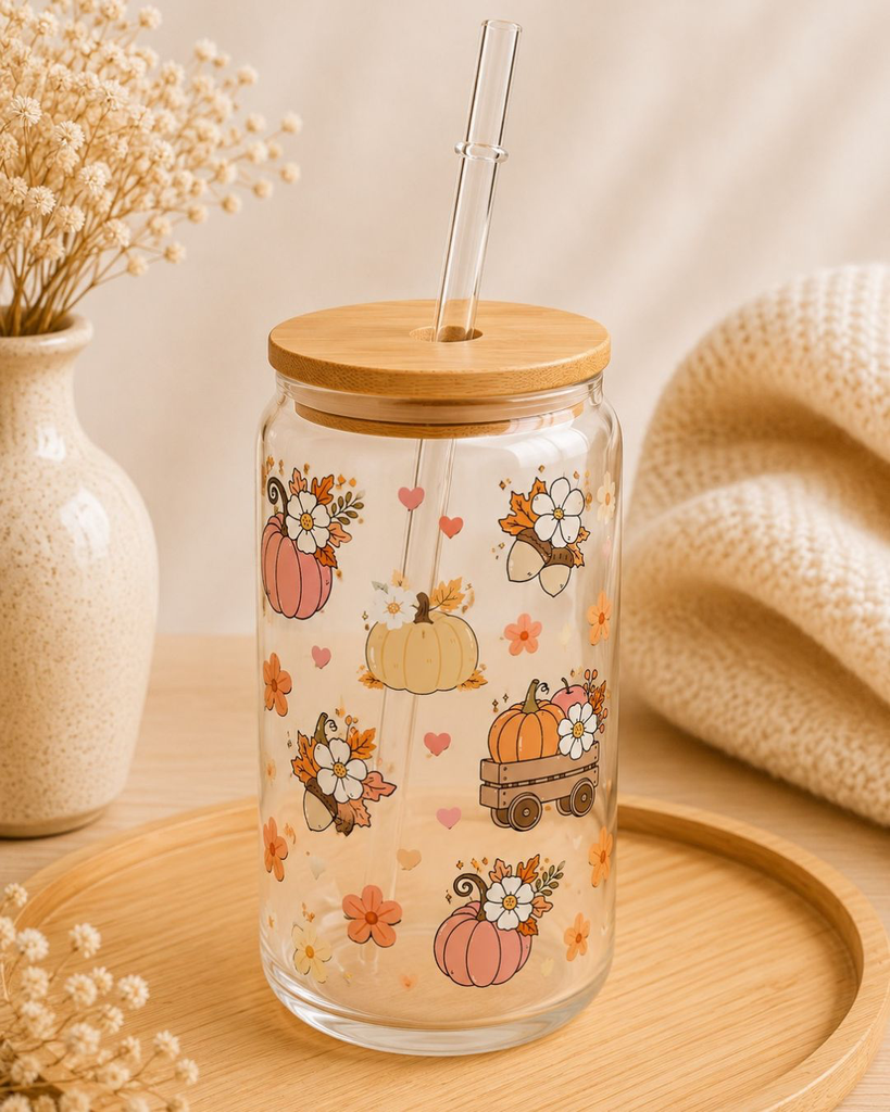 Mug canette en verre – Joli automne 🍂