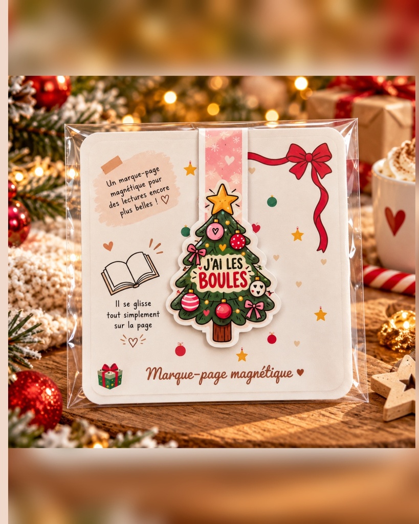 Marque-page magnétique « J’ai les boules » Petit cadeau