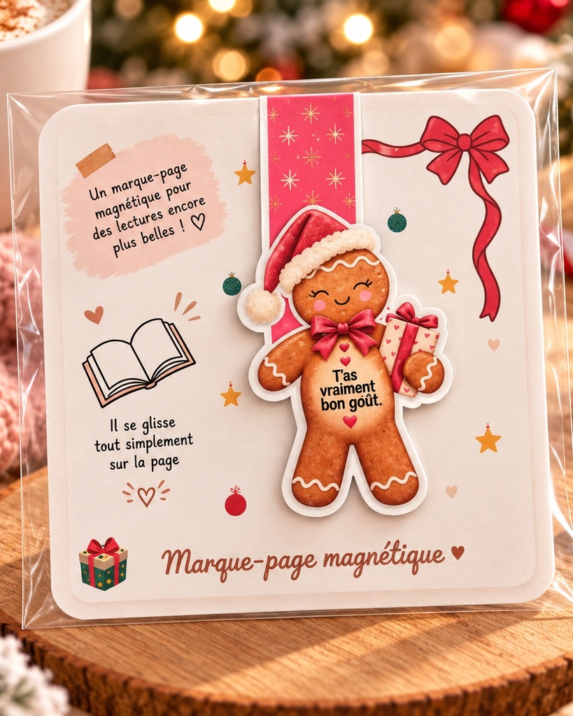Marque-page magnétique « T’as vraiment bon goût » Petit cadeau