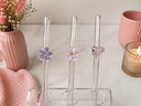 Pailles en verre papillon
