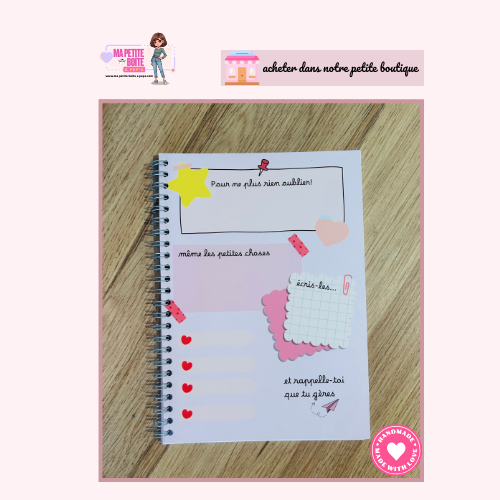 carnet "Pour ne rien oublier"